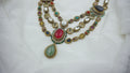 Victorian Navratan Set with Earrings | Antique Gold | SV-NS-01