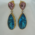 Sheesh Mahal Victorian Teardrop earrings | Antique Gold | SV-EE-02